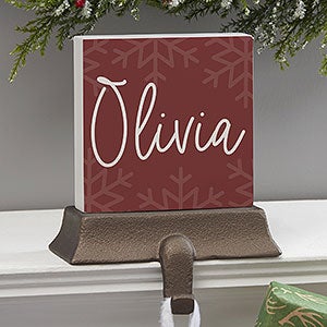 Elegant Snowflake Personalized Stocking Holder - 32572