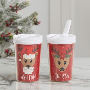 Reindeer Kids Cups / Christmas Kids Cups / Personalized Christmas Cups /  Reindeer Tumbler / Kids Christmas Tumbler / Reindeer Mug / Kids Cup