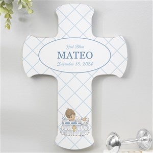 Precious Moments® Christening Him Personalized Cross- 8x12 - 32595-L