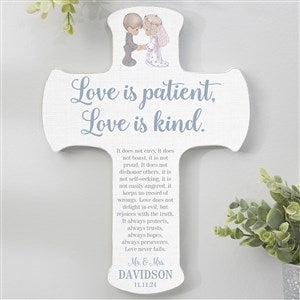 Precious Moments Love Is Patient Personalized Wedding Cross 8x12 - 32596-L