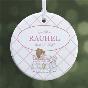 Precious Moments Girls Christening Ornament - 1 Sided Glossy - 32597-1S