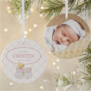 Precious Moments Girls Christening Ornament - 2 Sided Matte - 32597-2L