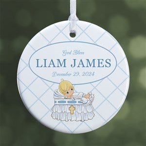 Precious Moments® Christening His  Ornament-2.85 Glossy-1 Sided - 32598-1S
