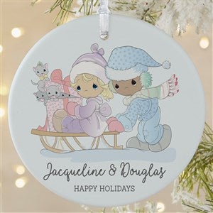 Precious Moments Sledding Couple Ornament - 1 Sided Matte - 32601-1L