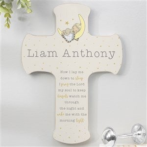 Precious Moments Bedtime Baby Boy Personalized Cross 8x12 - 32608-L