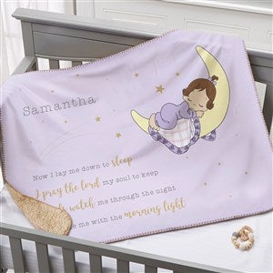 Precious Moments Bedtime Personalized Baby Girl 30x40 Sherpa Blanket - 32609-SS