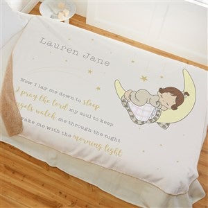 Precious Moments Bedtime Personalized Baby Girl 60x80 Sherpa Blanket - 32609-SL
