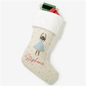 Sugarplum  Nutcracker Personalized Ivory Christmas Stocking - 32618-I