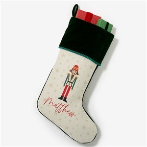 Sugarplum  Nutcracker Personalized Green Christmas Stocking - 32618-G