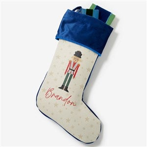 Sugarplum  Nutcracker Personalized Blue Christmas Stocking - 32618-BL