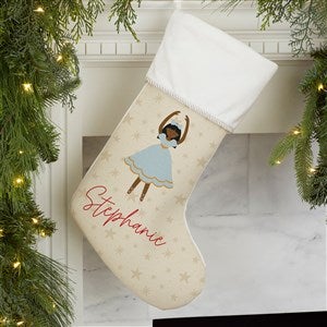 Sugarplum & Nutcracker Personalized Ivory Christmas Stocking - 32618-I