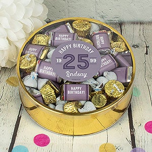 Modern Birthday For Her Personalized Extra Large Hersheys & Reeses Mix Tin - 32622D-XL