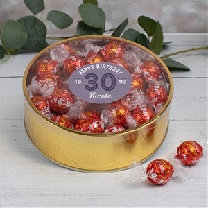 Modern Birthday For Her Personalized Extra Large Lindt Gift Tin - Milk Chocolate - 32623D-XLM