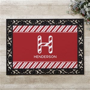 Candy Cane Lane Personalized Christmas Doormat- 18x27 - 32643