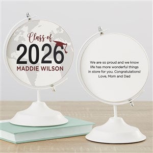 Classic Graduation Personalized Wooden Decorative Globe - 32653