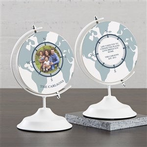 Family Photo Personalized Printed Wooden Globe - 32657