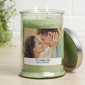 Picture Perfect For Couples Personalized Eucalyptus Candle Jar - 32666-E