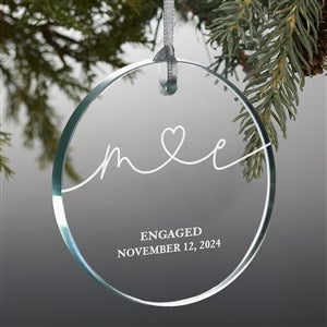 Drawn Together By Love Personalized Premium Glass Ornament - 32678-P