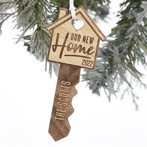 dad 1 sided gift mom house gift Personalized home or house Christmas ornament from photo with family name.
