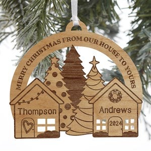 Our House To Yours Personalized Natural Wood Ornament - 32689-N
