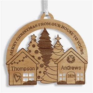 Our House To Yours Personalized Natural Wood Ornament - 32689-N