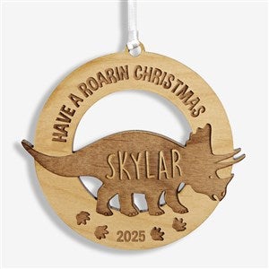 Dinosaur Personalized Wood Ornament- Natural - 32691-N