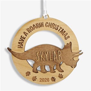 Dinosaur Personalized Wood Ornament- Natural - 32691-N