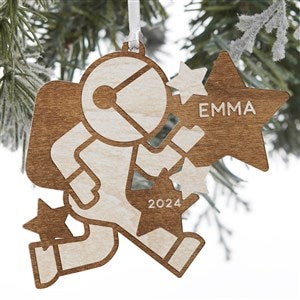 Astronaut Personalized Whitewash Wood Ornament - 32695-W