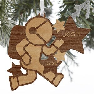 Astronaut Personalized Natural Wood Ornament - 32695-N