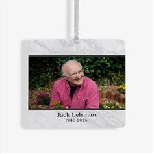 Photo Memorial Personalized Square Ornament- 2.75 Metal - 1 Sided - 32701-1M
