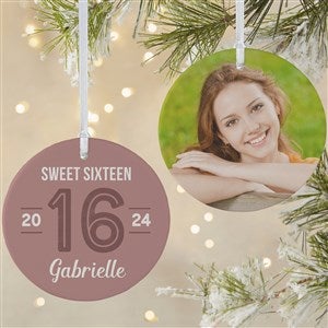 Modern Milestone Birthday Personalized Ornament- 3.75 Matte - 2-Sided - 32703-2L