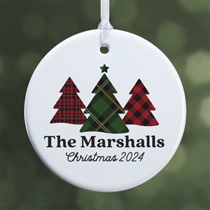 Plaid & Prints Family Personalized Ornament- 2.85 Glossy - 1 Sided - 32704-1S