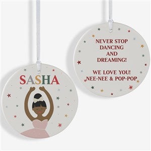 Sugar Plum Dancer Personalized Ornament- 3.75 Matte - 2 Sided - 32707-2L