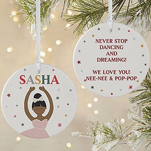 Sugar Plum Dancer Personalized Ornament- 3.75 Matte - 2 Sided - 32707-2L