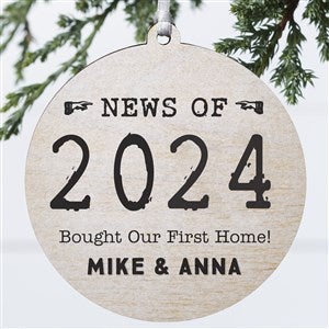 Events of the Year Personalized Ornament - 1 Sided Wood - 32712-1W