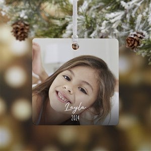 Through the Years Personalized Square Photo Ornament- 2.75 Metal - 1 Sided - 32716-1M