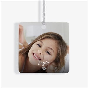Through the Years Personalized Square Photo Ornament- 2.75quot; Metal - 1 Sided - 32716-1M