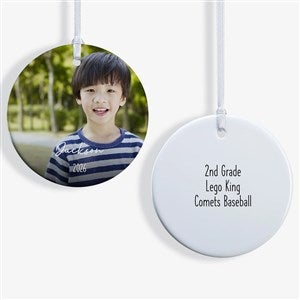 Through the Years Personalized Photo Ornament - 2 Sided Glossy - 32716-2S