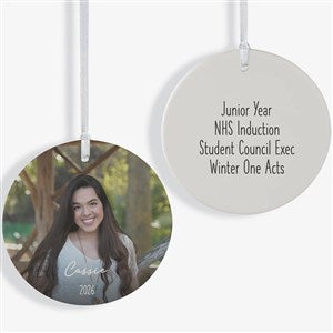Through the Years Personalized Photo Ornament - 2 Sided Matte - 32716-2L