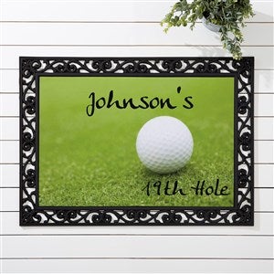 Personalized Golf Doormat 18x27 - 19th Hole Design - 3272
