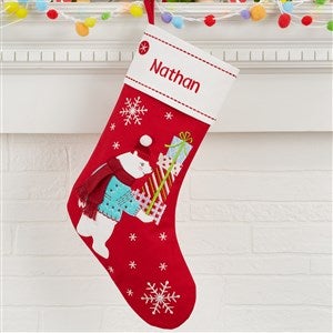 Merry Little Polar Bear Personalized Christmas Stockings - 32726-PB