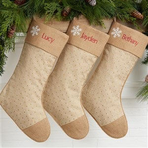 Rustic Luxe Personalized Christmas Stockings