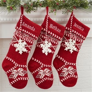 Fair Isle Personalized Christmas Knit Stocking - 32736