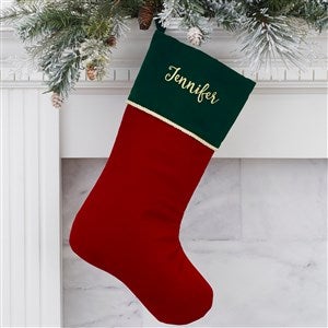 Classic Elegance Personalized Christmas Burgundy Stockings - 32748-B
