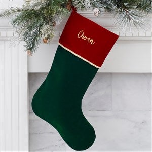 Classic Elegance Personalized Christmas Emerald Stockings - 32748-G
