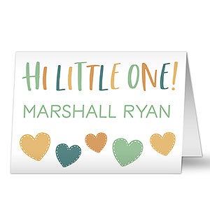 Hi Little One Personalized Baby Greeting Card - Signature - 32774
