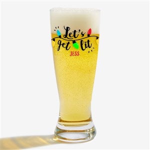 Lets Get Lit Personalized Christmas 20 oz. Pilsner Glass - 32782-P
