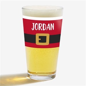 Santa Belt Personalized Christmas 16oz. Pint Glass - 32787-PG