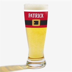 Santa Belt Personalized Christmas 20oz. Pilsner Glass - 32787-P