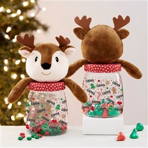Baking Spirits Bright Personalized Reindeer Christmas Candy Jar - 32802-R